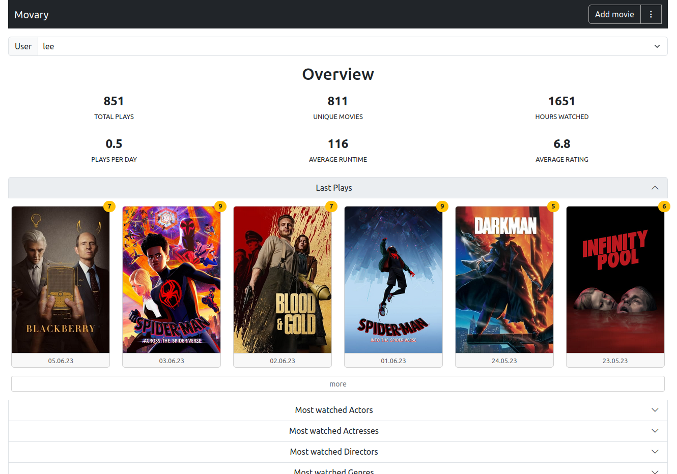 Movie Streaming Platform Interface